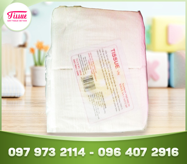 Khăn ăn vuông đóng cân 1000g, 2 lớp 300x300mm